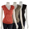 Renee C Women's Short-sleeve Cross Front Shirt
