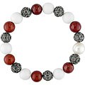 Sterling Silver FW Pearl and Gemstone Bracelet