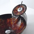 Kraus Onyx Glass Vessel Sink and Waterfall Faucet