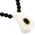 Onyx and Bone Beaded Necklace