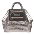 Versace Silver Leather Hexagonal Large Tote Bag