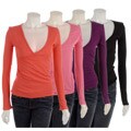 C&C California Women's Faux Wrap Top