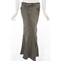 Highway Jeans Junior's Flared Brown Denim Skirt