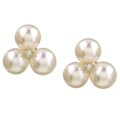 14k White Gold Cultured Pearl and Diamond Earrings (5.5-6 mm)