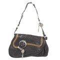 Christian Dior Black 'Gaucho' Saddle Handbag