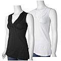 Self Esteem Women's Sleeveless Ruffle Neck Top