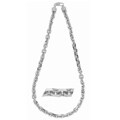 14k White Gold Overlay 24-inch Anchor Chain
