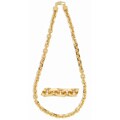 14k Yellow Gold Overlay 30-inch Anchor Chain