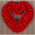 Large Red Rose Heart-shaped Wreath