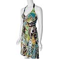 Khaki Krew Women's Floral Print Halter Dress
