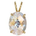 14k Yellow Gold Mercury Mist Topaz Pendant
