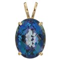14k Yellow Gold Neptune Garden Topaz Pendant