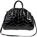 Prada Large Black Patent Leather Bowler Bag