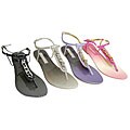 Adi Designs Women's 'Chain' T-strap Sandals
