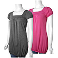 Belle du Jour Women's Cap Sleeve Long Body Top