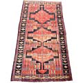 Persian Hamadan Hand-knotted Red Rug (4'4 x 9'2)