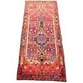 Persian Hamadan Hand-knotted Red Rug (4'6 x 11'7)