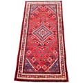Persian Joshagan Hand-knotted Red/ Navy Rug (4'4 x 10)