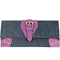 Dolce & Gabbana Denim/ Leather Continental Wallet