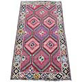 Persian Hamadan Hand-knotted Red/ Ivory Rug (5'1 x 10'1)