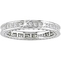 14k Gold 1ct TDW Princess Cut Full-Eternity Band (H-I-J, I1-I2)