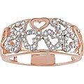 10k Two-tone Gold 1/4ct TDW Diamond Heart Ring