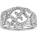 10k White Gold 1/3ct TDW Filigree Diamond Ring (I-J, I2-I3)
