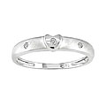 10k White Gold Diamond Accent Heart Ring