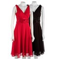 Connected Apparel Women's Solid Surplice Dress