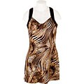 Tabloid Women's Plus Size Animal Print Trapeze Shirt