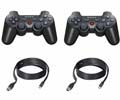 2 Pak Sony Sixaxis Controller with Charging Cables
