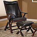 Black Morris Hunter Chair and Ottoman
