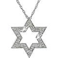 10k Gold 1/10ct TDW Diamond Star of David Pendant