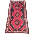 Persian Hamadan Black/ Ivory Rug (4'10 x 10'2)