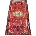 Persian Joshagan Red/ Navy Wool Rug (5' x 10'7)