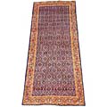 Persian Hamadan Navy/ Red Rug (4 x 10'3)