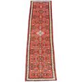 Persian Hamadan Red/ Ivory Rug (2'6 x 9'5)