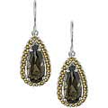 10k White Gold Smokey Quartz and Citrine Earrings