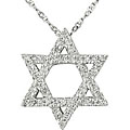 10k Gold 1/6ct TDW Star of David Diamond Necklace (H-I, I1-I2)