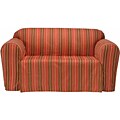 Boulevard Stripe Microsuede Loveseat Drop Skirt