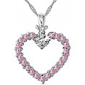 14k Gold Pink Sapphire and Diamond Necklace