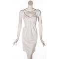 Sangria Women's White Floral Embroidered Dress