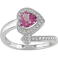 10k Gold Pink Tourmaline and 1/6ct TDW Diamond Ring