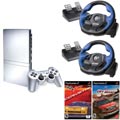 Playstation 2 Racing Bundle - PS2 Wheels & more(S)
