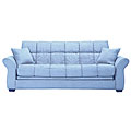 Hollywood Jazz Sky Blue Microfiber Futon Sofa Bed