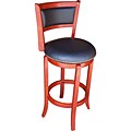 Cherry Swivel Wooden Bar Stool