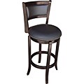 Espresso Swivel Wooden Bar Stool