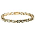 10k Yellow Gold Green Amethyst Bracelet