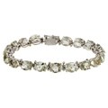 10k White Gold Green Amethyst Bracelet