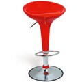 Red Molded Fiberglass Bar Stools (Set of 2)
